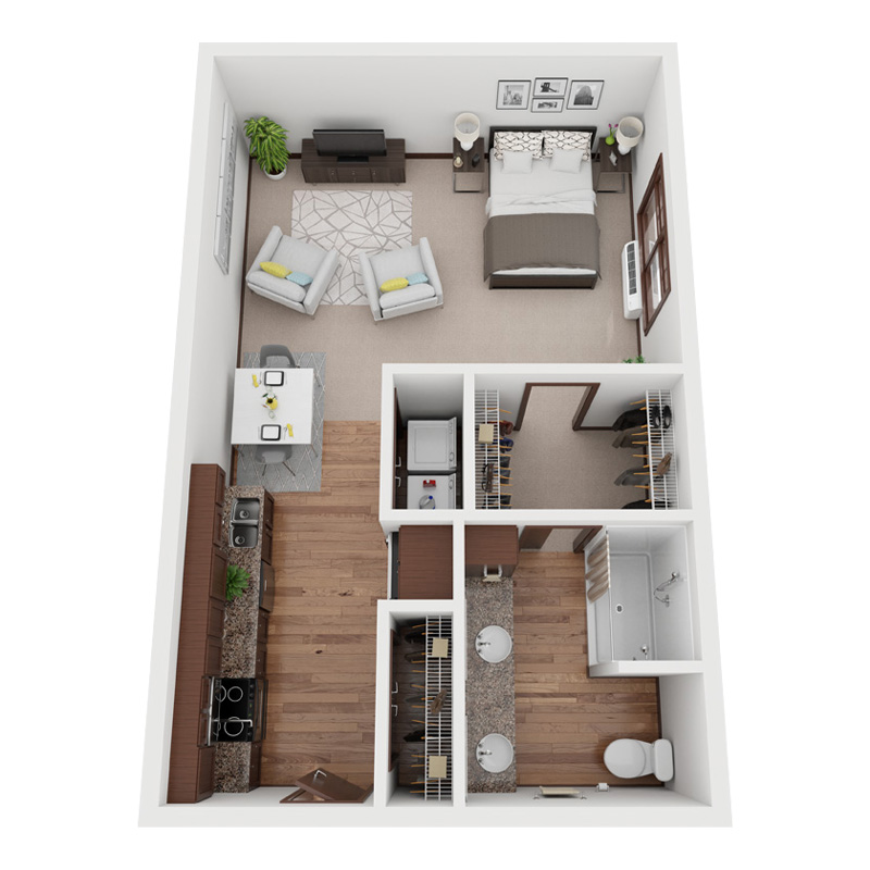 Milbank Senior Living Studio Floor Plan